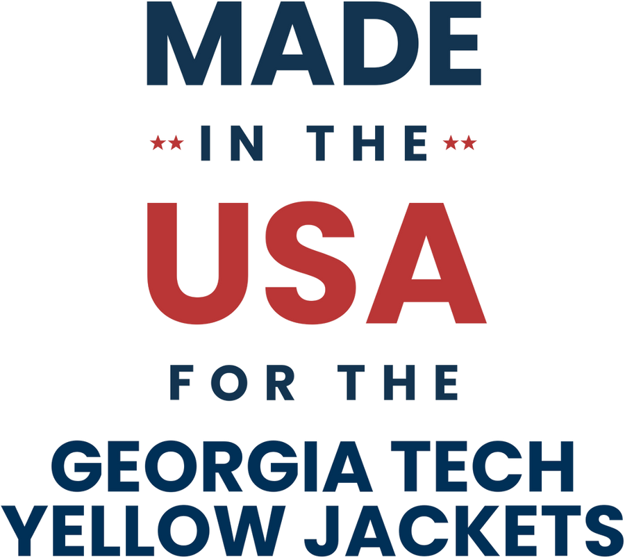 Made in the USA for the Georgia Tech Yellow Jackets