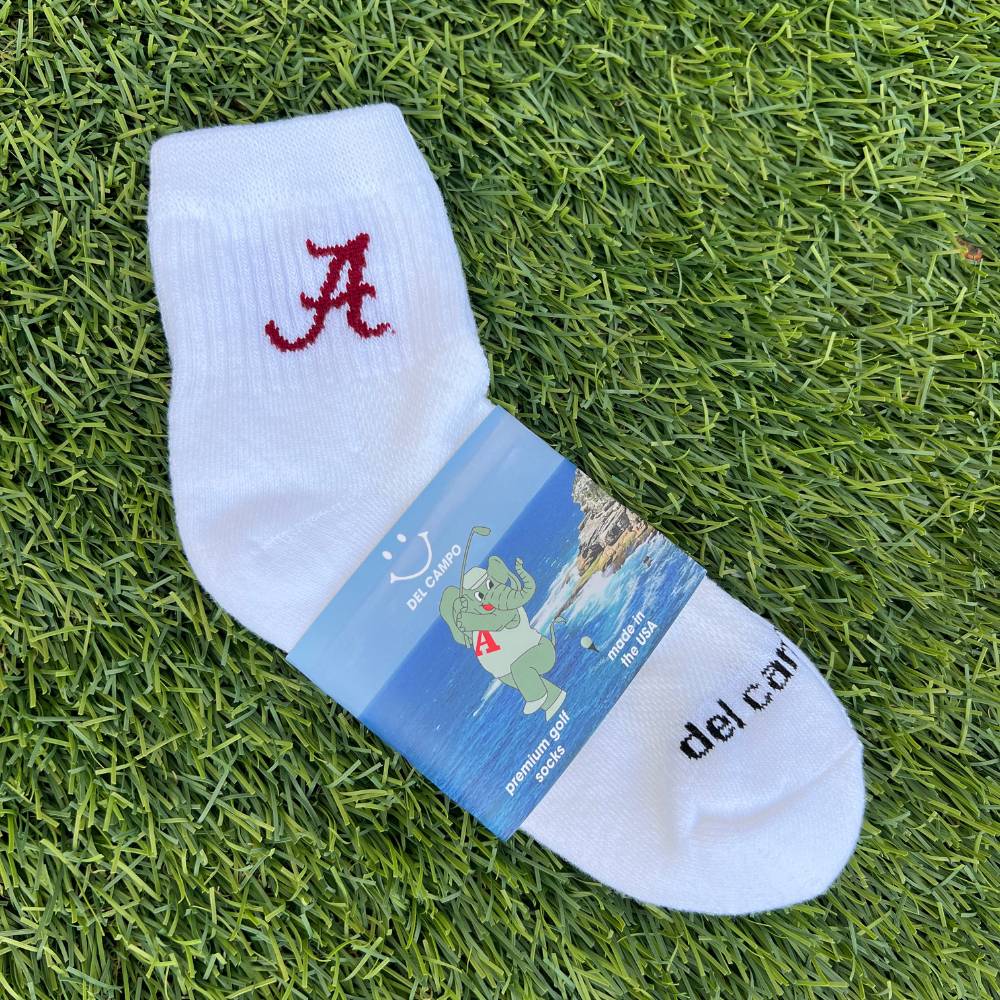 Del Campo Alabama Crimson Tide golf socks