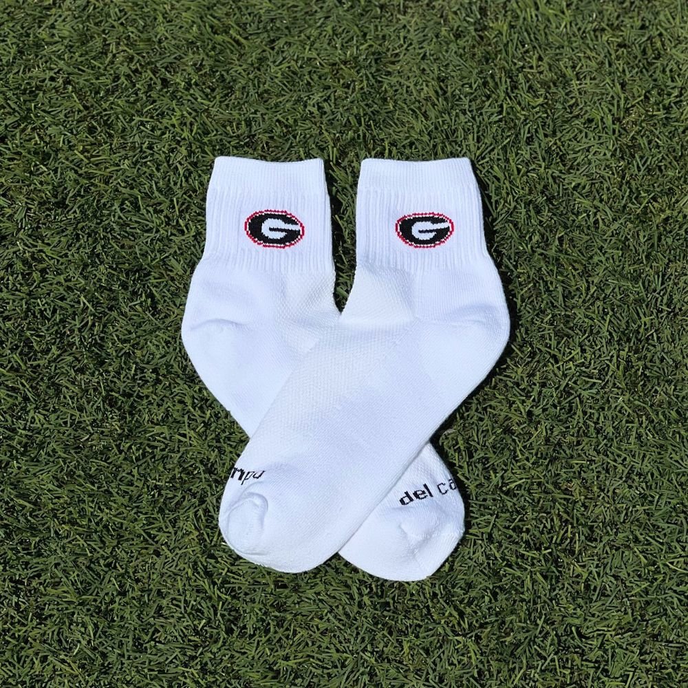 Del Campo Georgia Bulldogs Pack golf socks featuring both officially licensed team styles