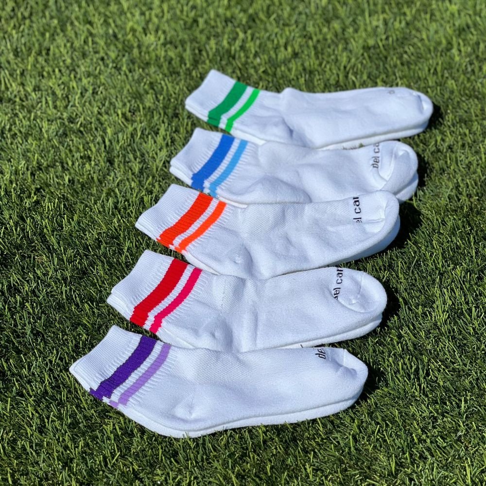 Del Campo Stripe Pack golf socks featuring all five signature Del Campo stripe colorways