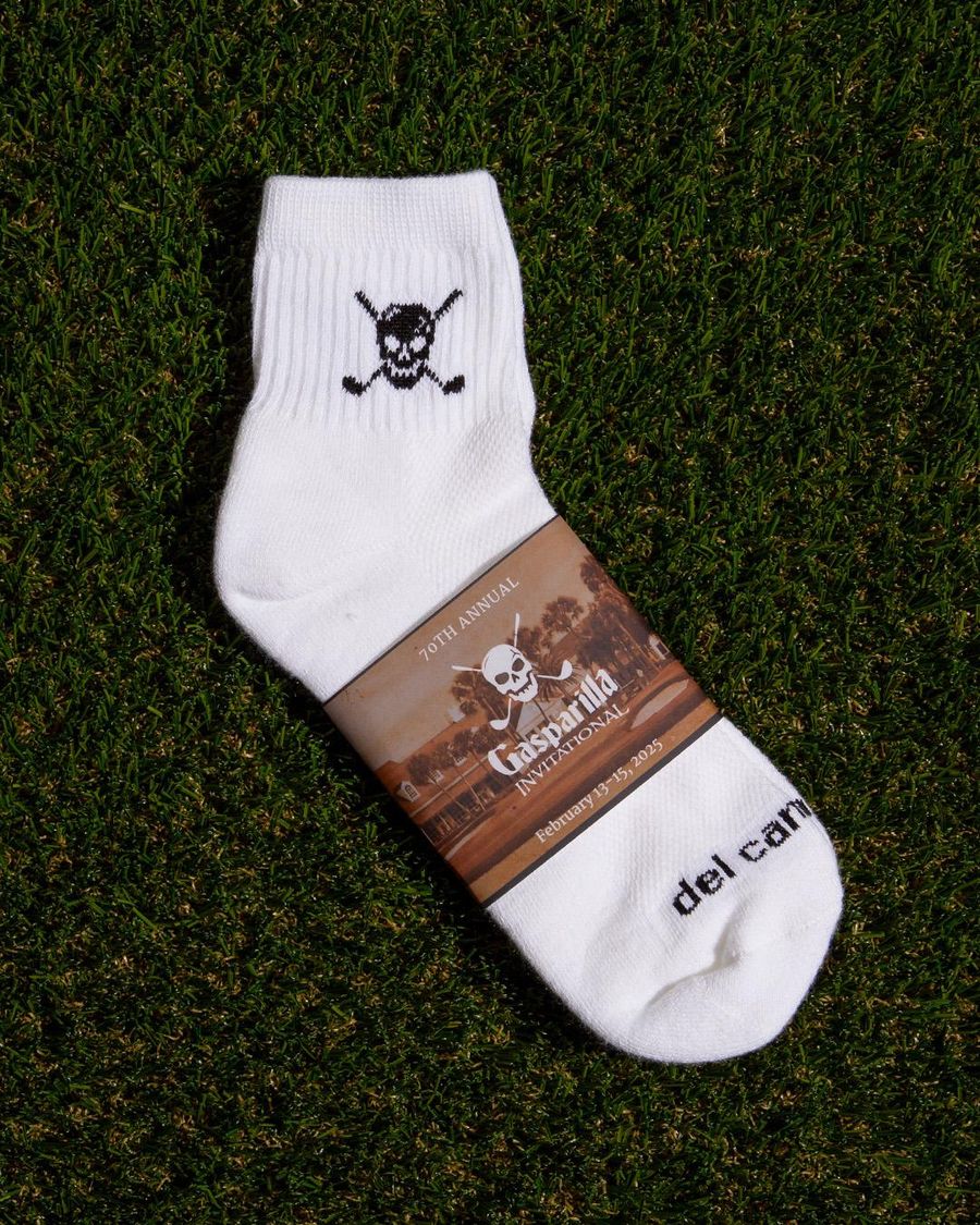 Custom The Gasparilla Invitational logo golf socks by Del Campo