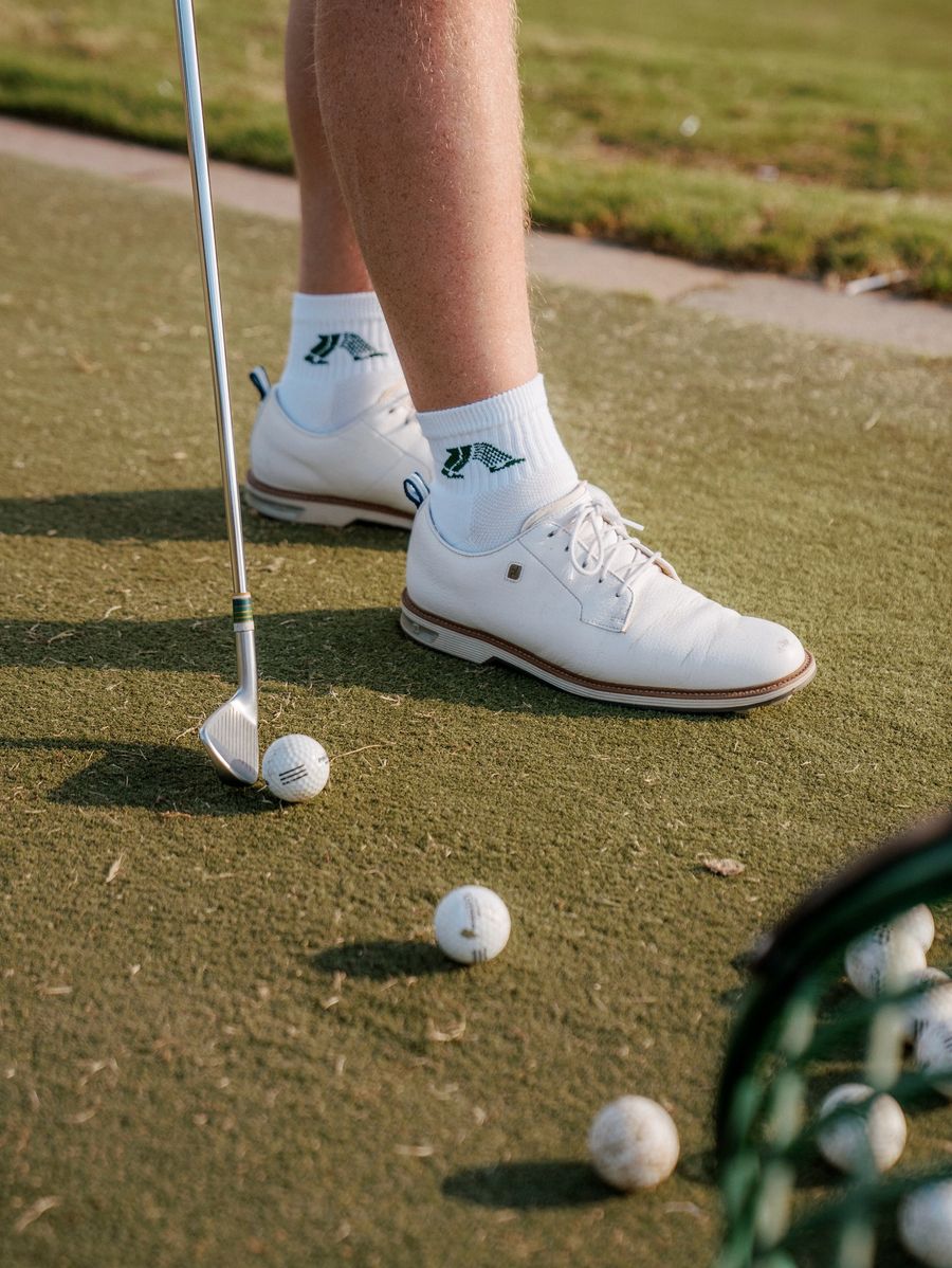 Custom Golf Khakis logo golf socks by Del Campo