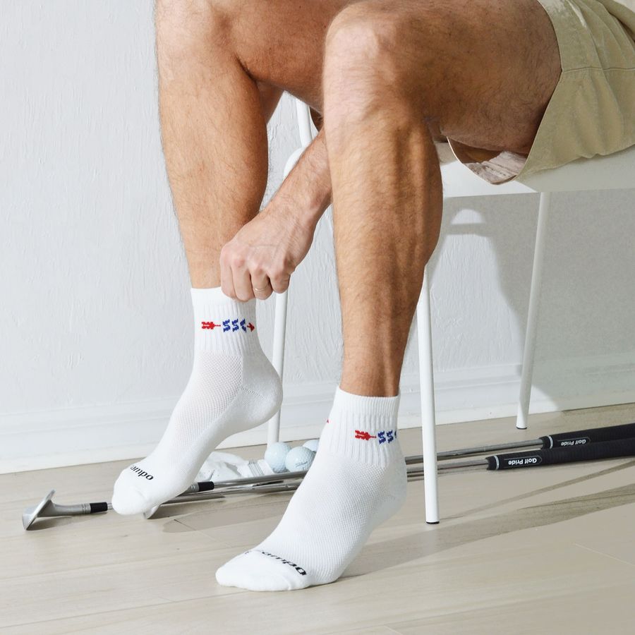 Custom Sugarloaf Social Club logo golf socks by Del Campo