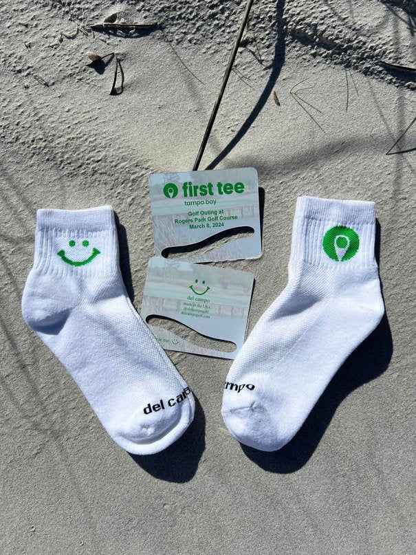Custom The First Tee logo golf socks by Del Campo