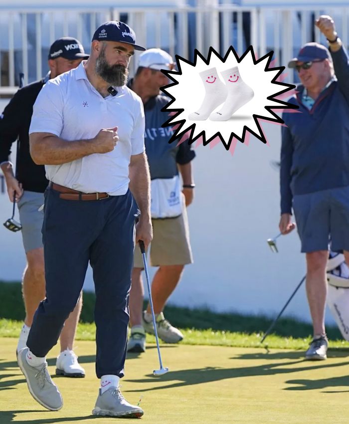 Jason Kelce Wears Del Campo Socks at PGA TOUR Event - del campo
