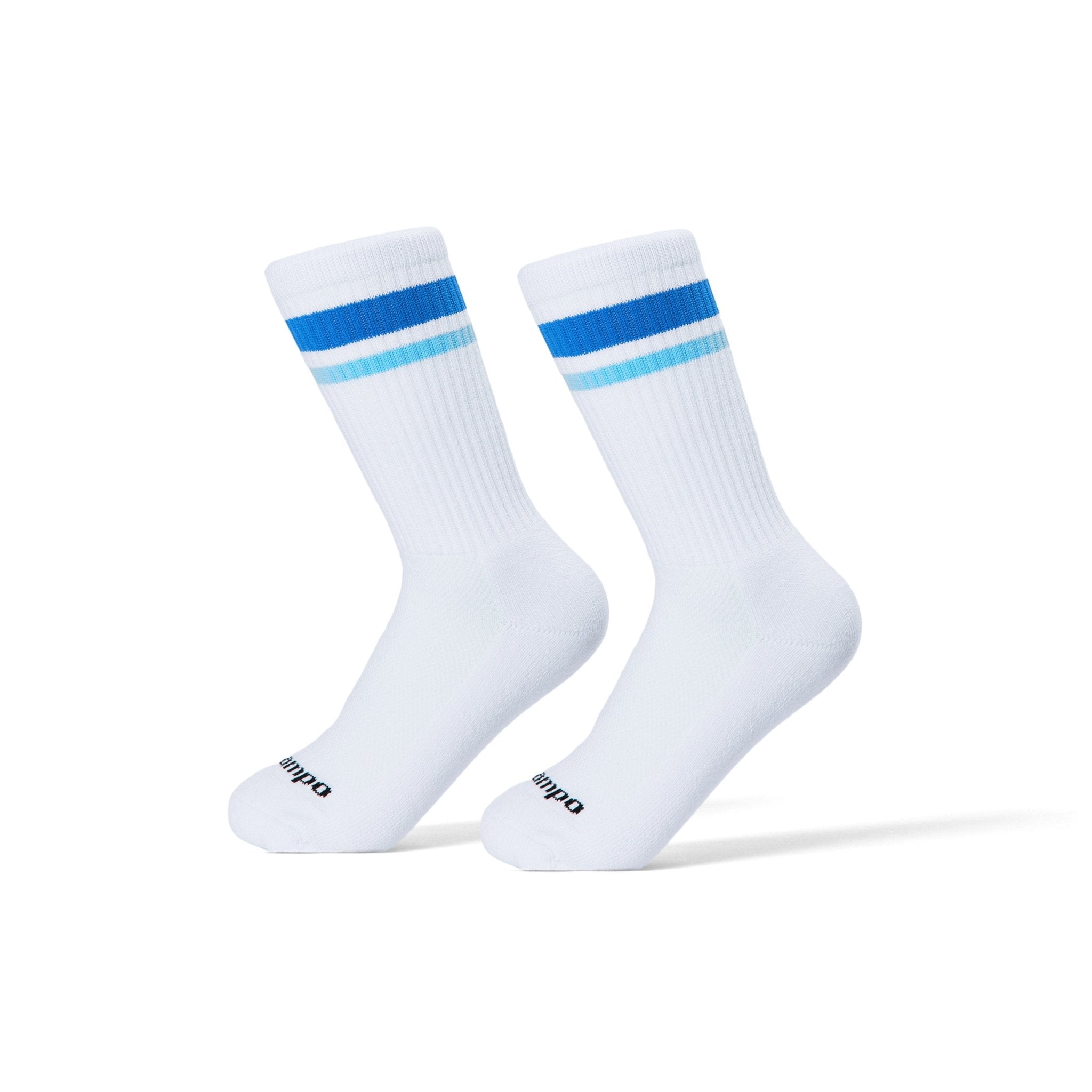 Blue Stripe Crew Socks - del campo