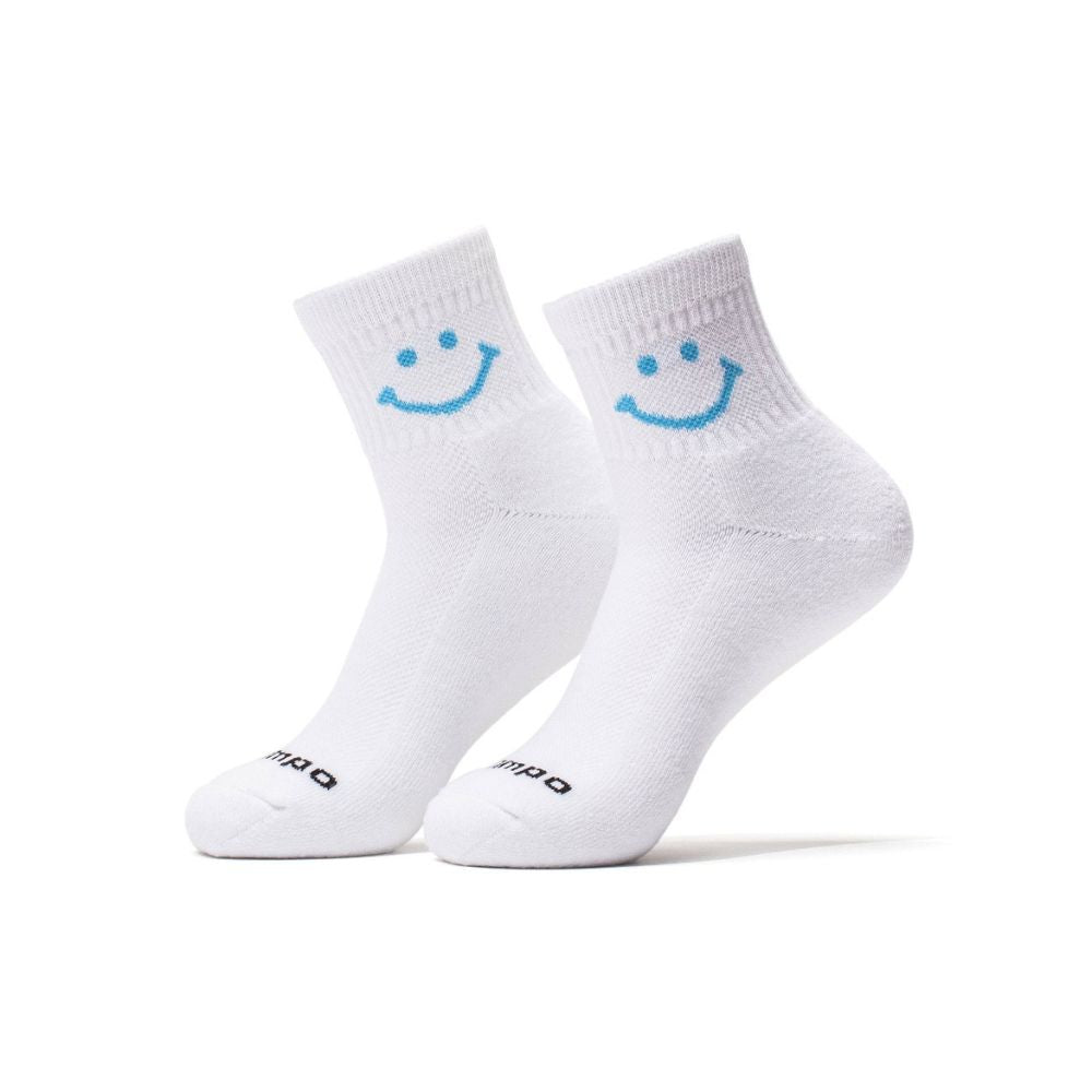 blue smiley golf socks