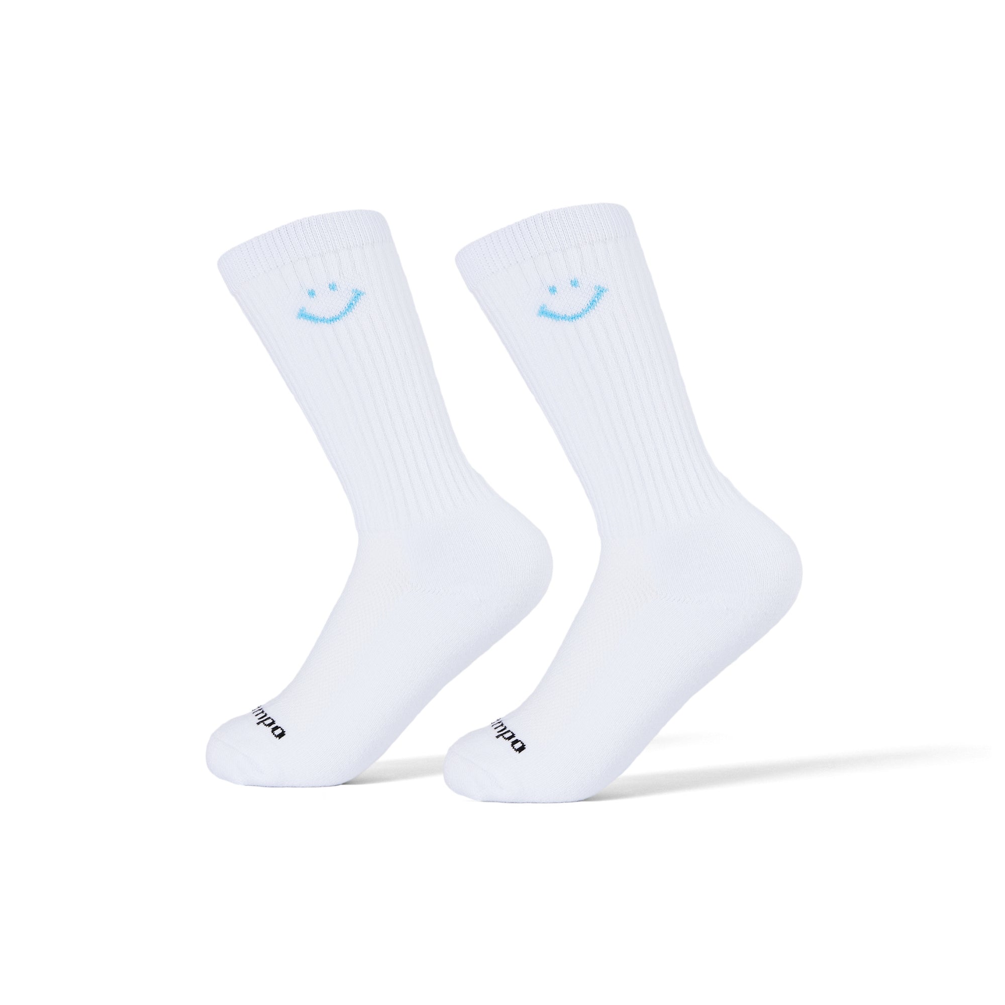 Blue Smiley Crew Socks - del campo