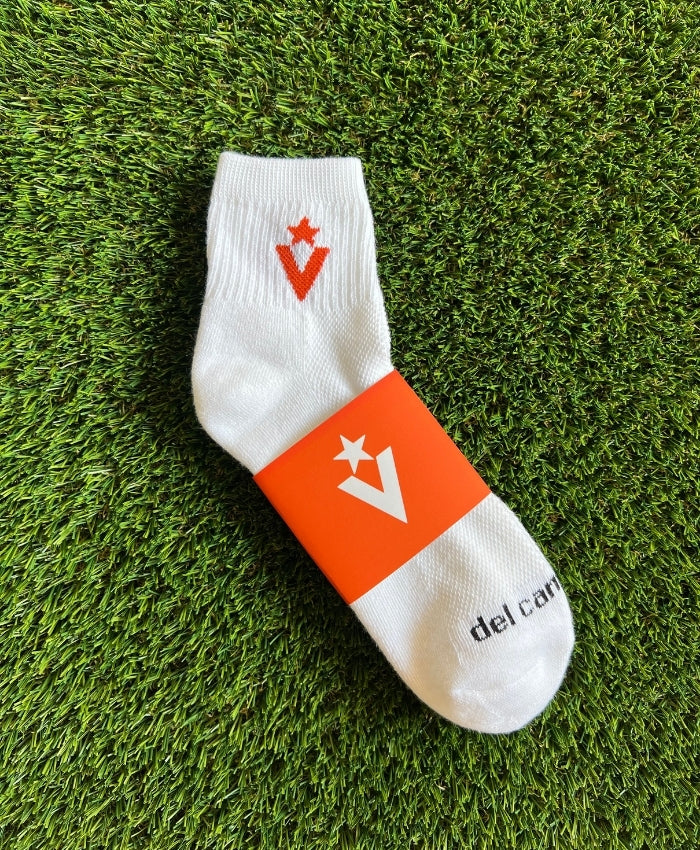 Custom Veritex Bank logo golf socks by Del Campo