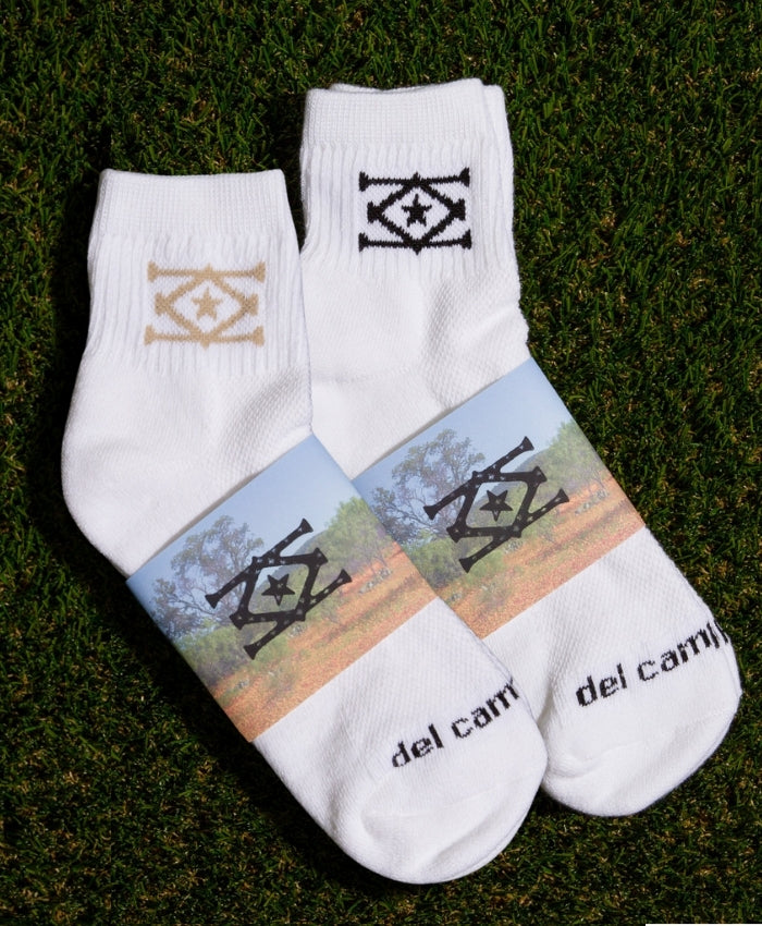 Custom Maverick Golf & Ranch Club logo golf socks by Del Campo