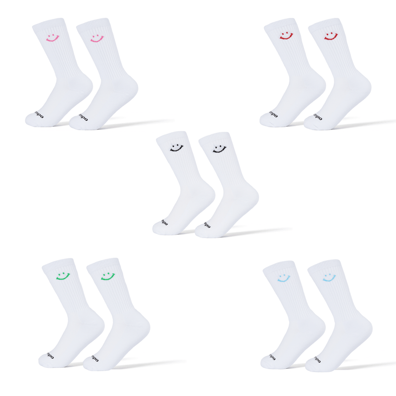 Crew Smiley Pack Socks - del campo