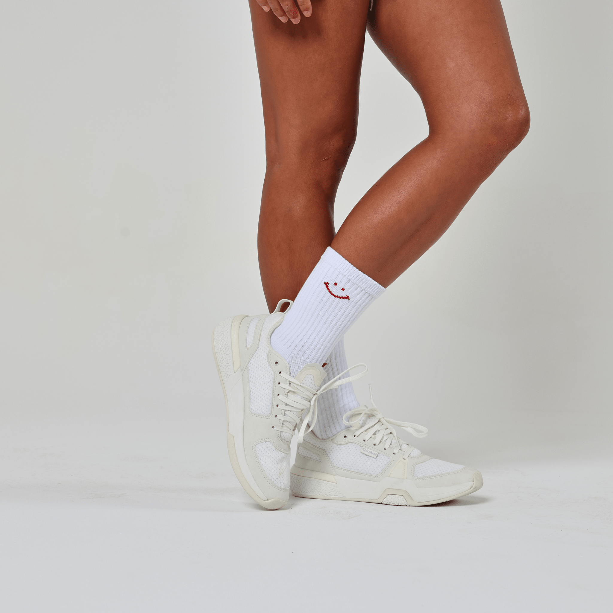 Red Smiley Crew Socks - del campo