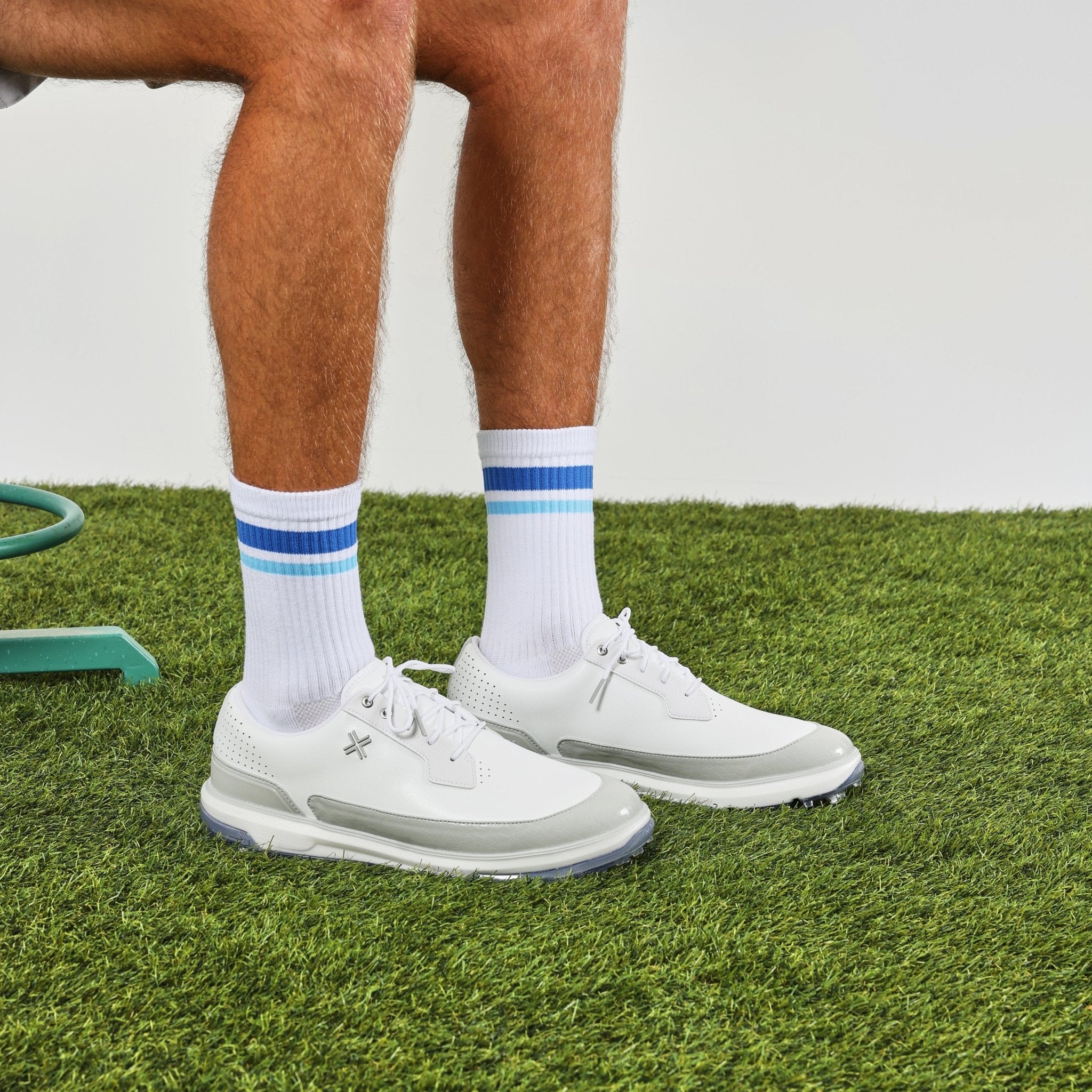 Blue Stripe Crew Socks - del campo