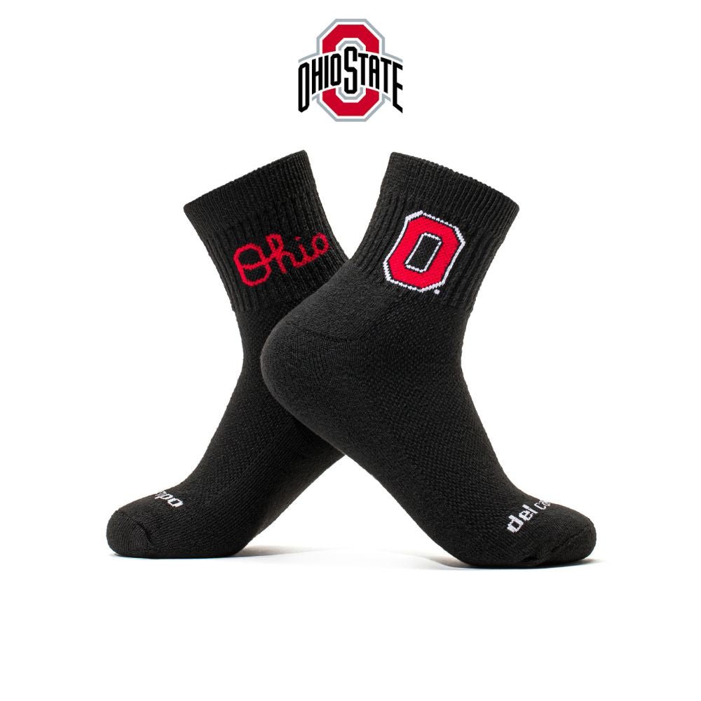 Buckeye Black del campo golf socks made in the USA