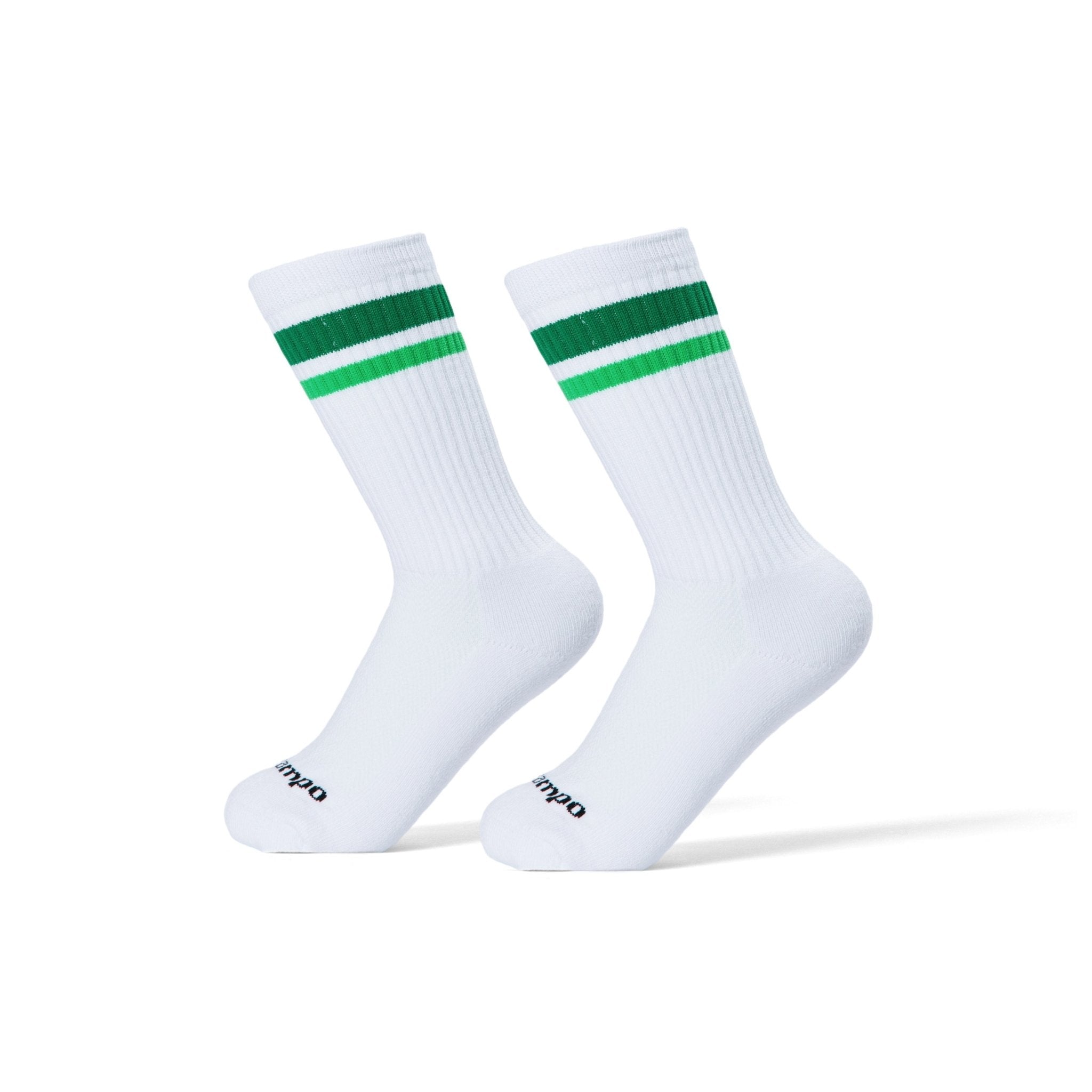 Green Stripe Crew Socks - del campo