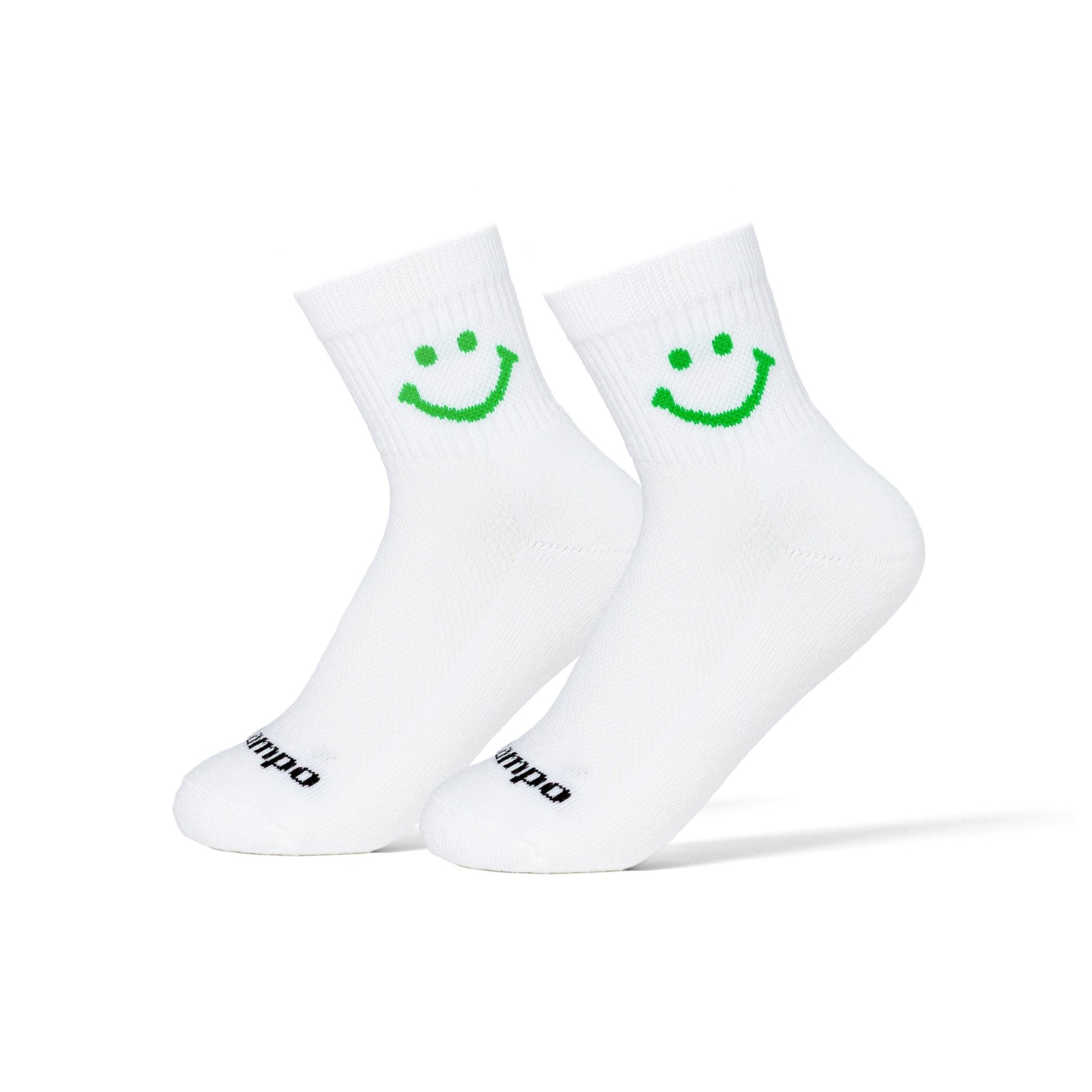 Green Smiley - del campo golf socks | made in the USA