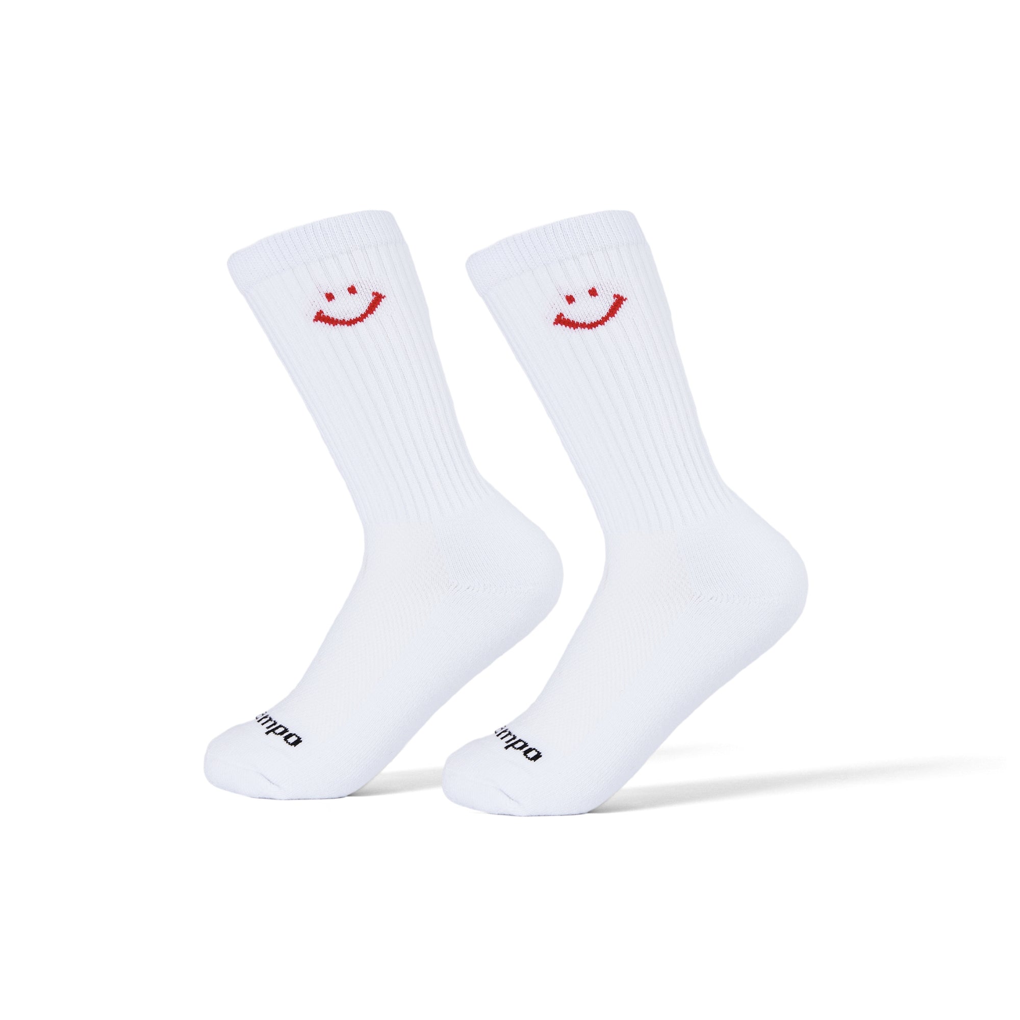 Red Smiley Crew Socks - del campo