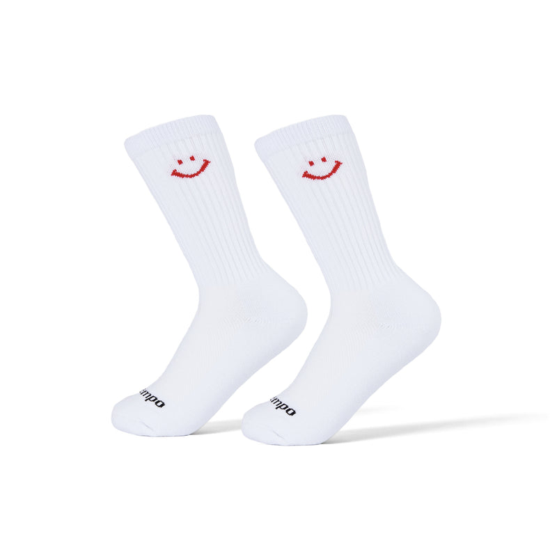 Red Smiley Crew Socks - del campo