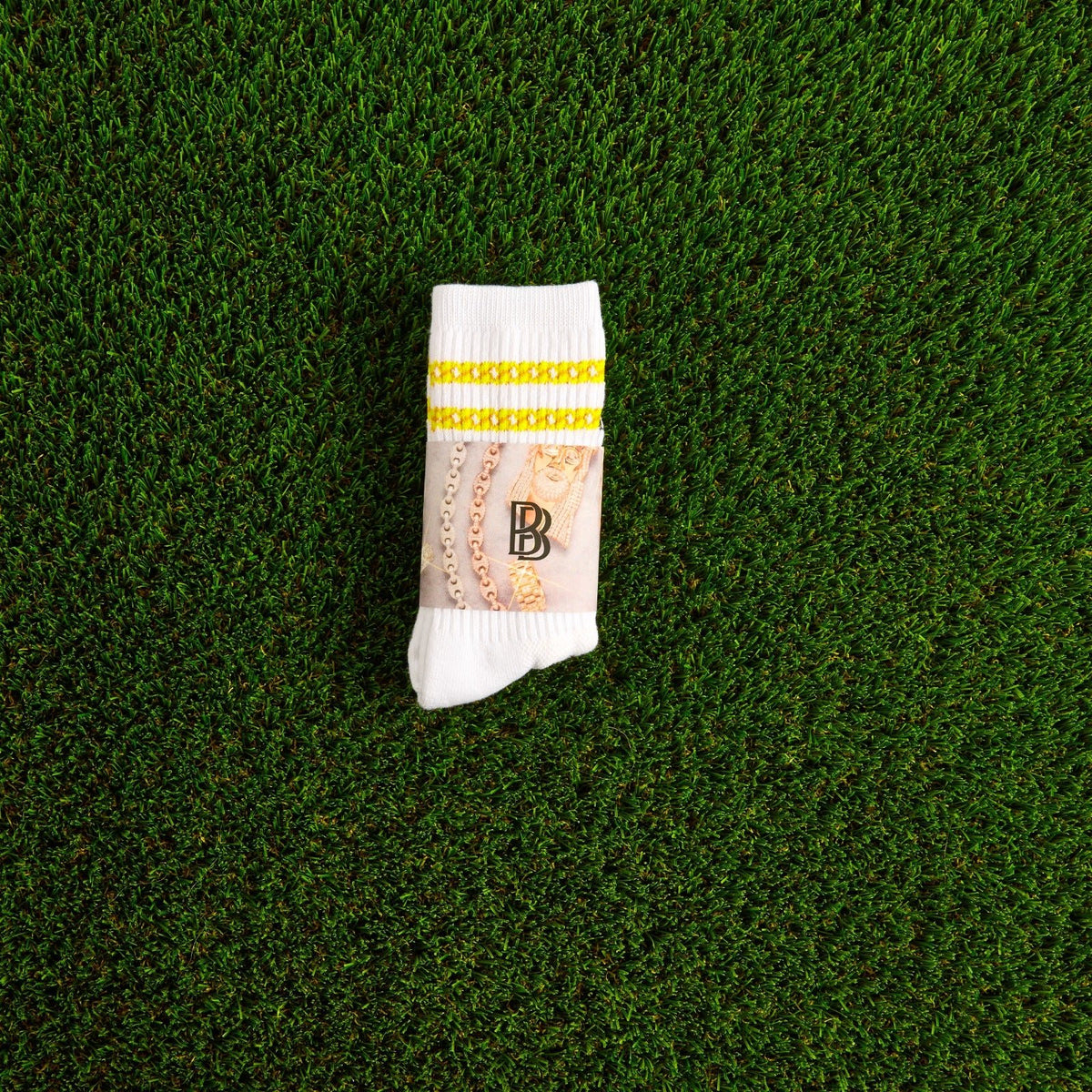 Ben Baller Gold Chain Crew Socks - del campo