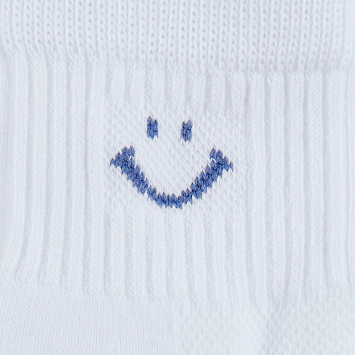 Del Campo Denim Smiley golf socks, close-up detail