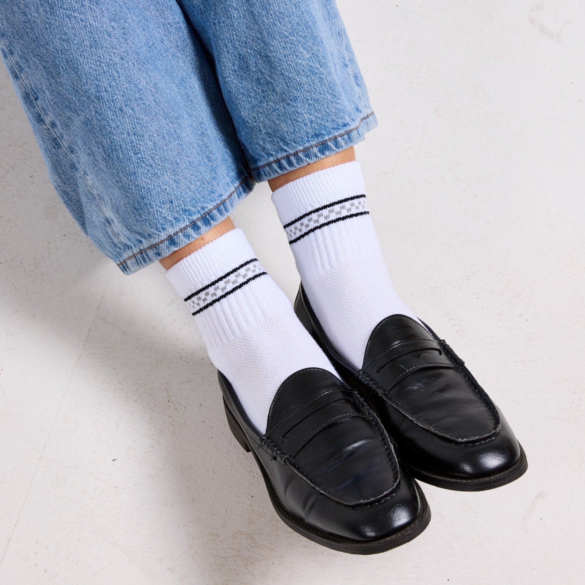 Black/Grey Checkered Stripes - del campo