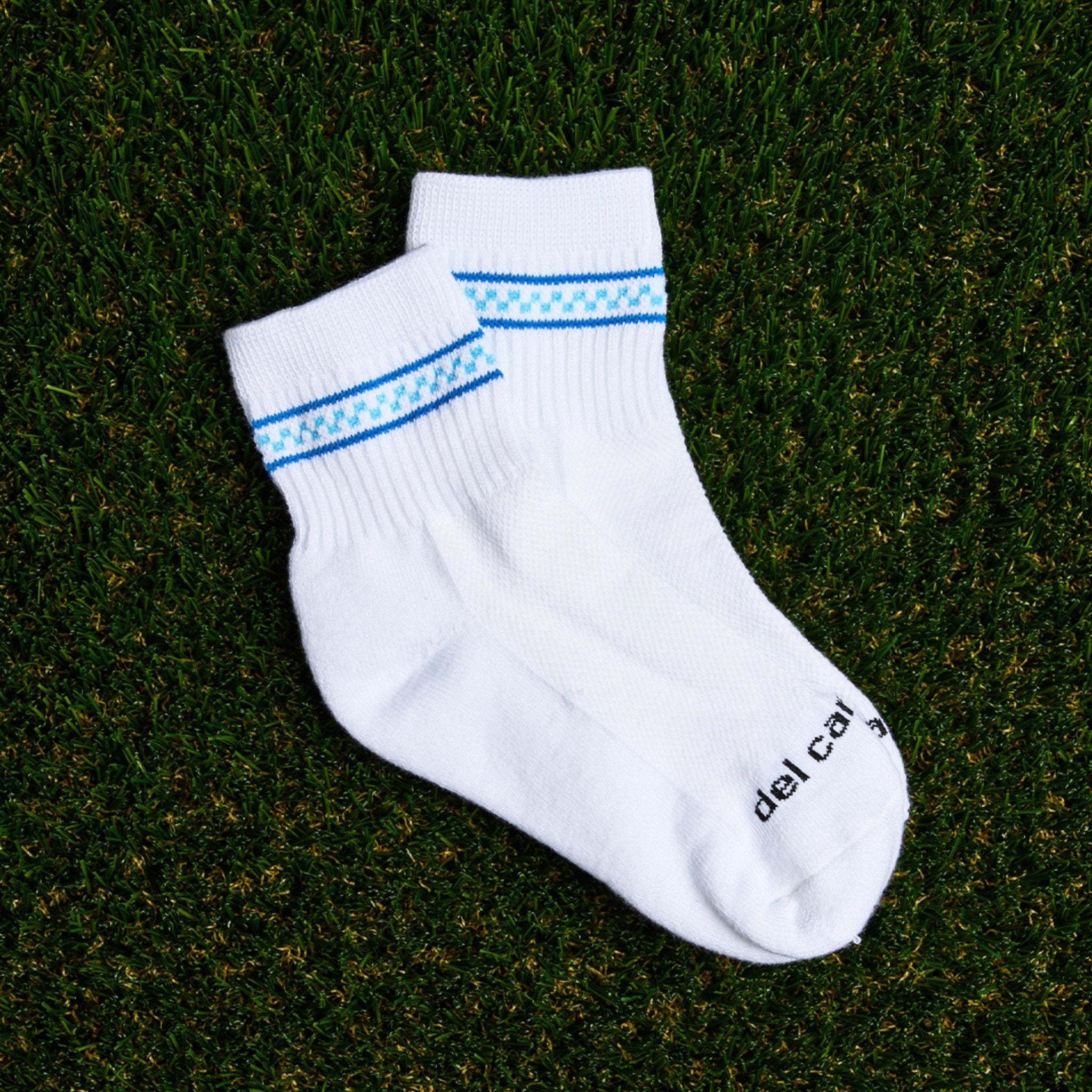 Blue Checkered Stripes - del campo