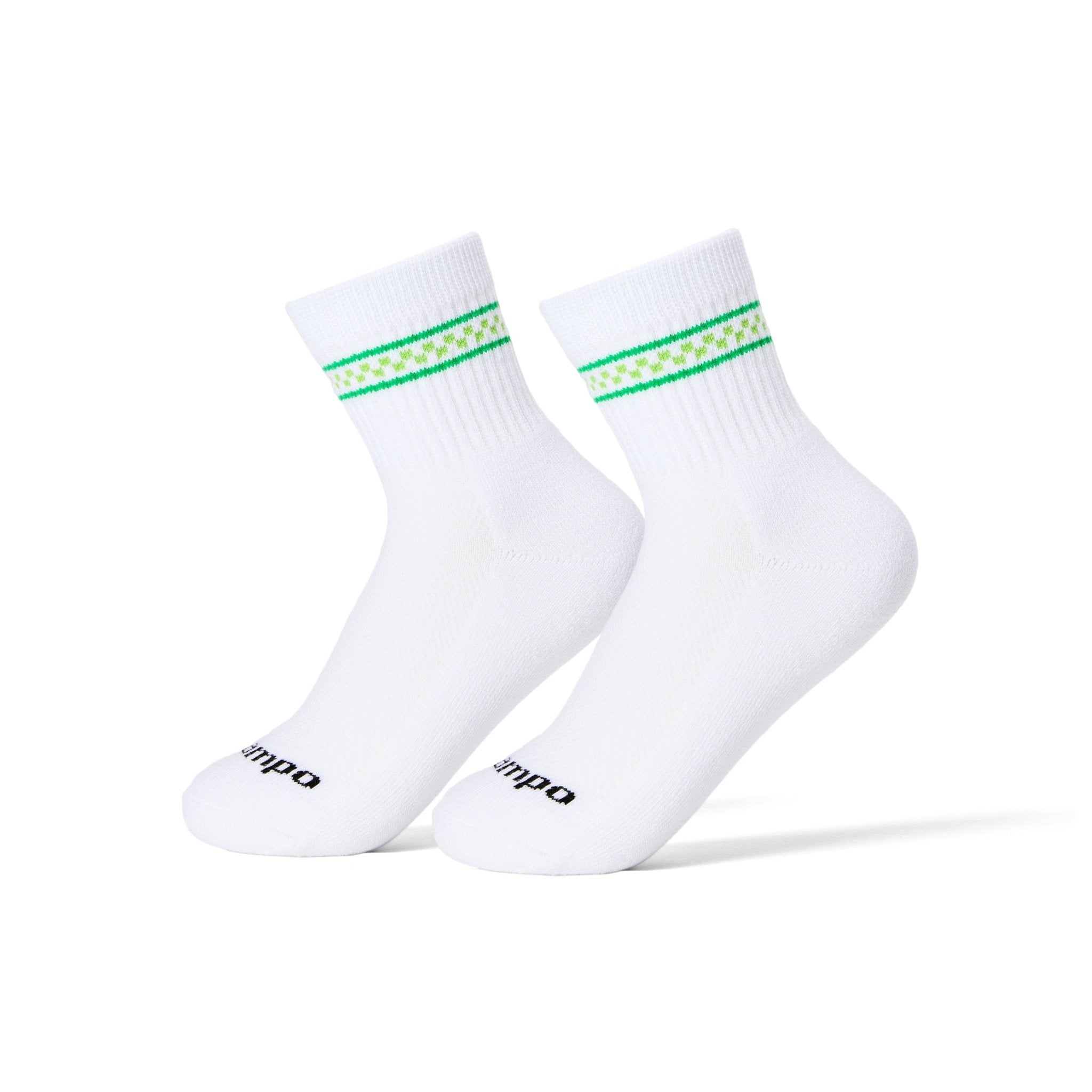 Green Checkered Stripes - del campo golf socks | made in the USA