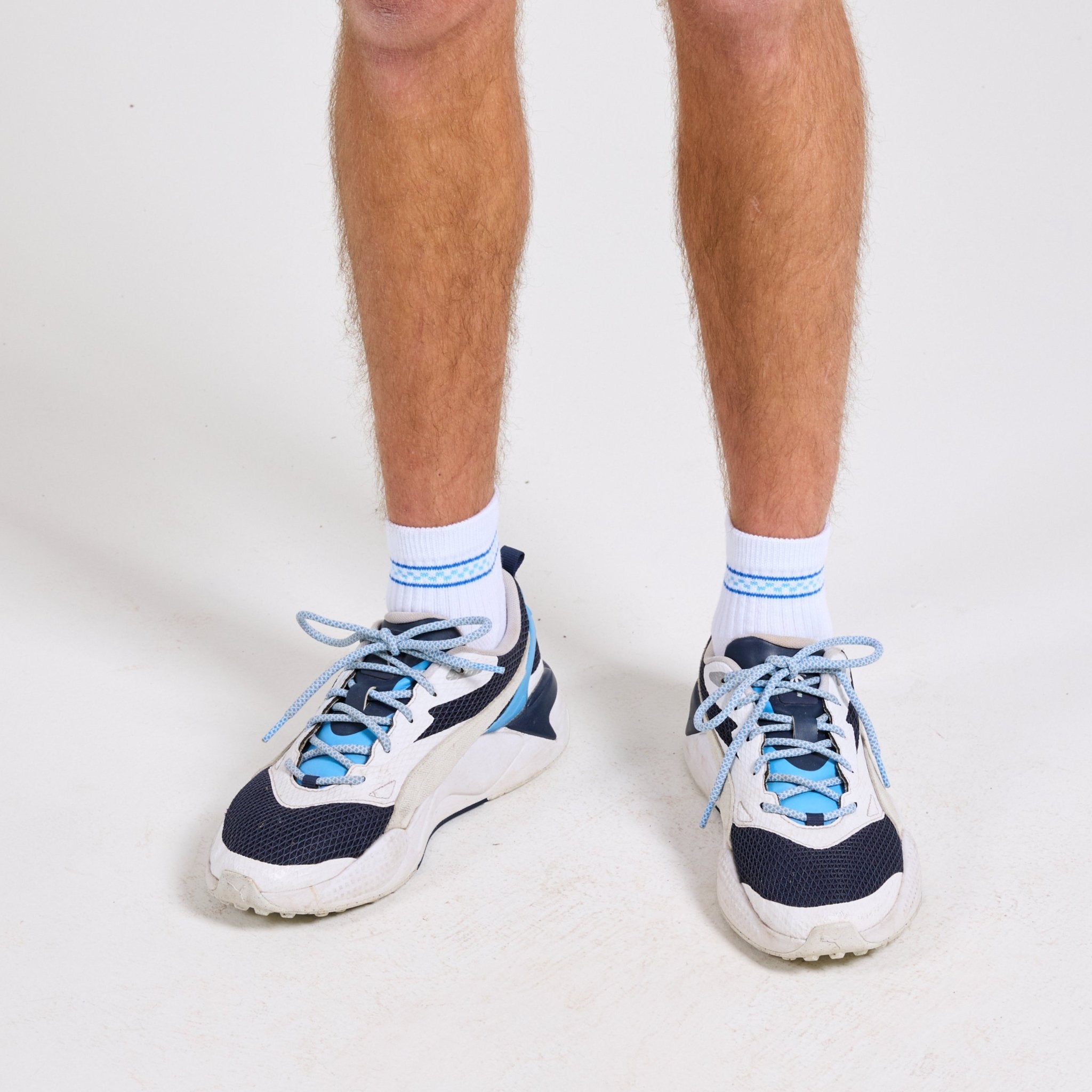 Blue Checkered Stripes - del campo