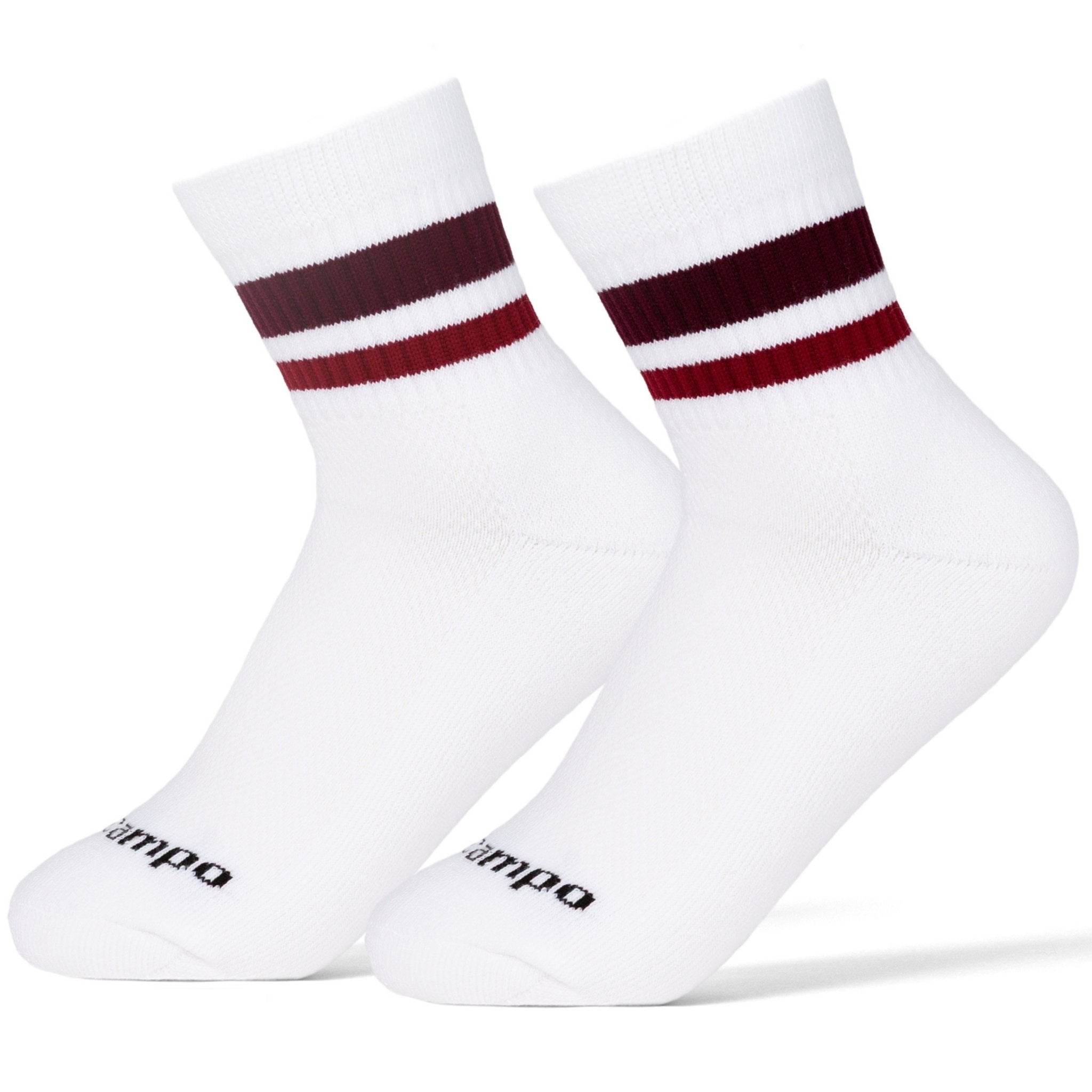 Burgundy Stripes - del campo golf socks | made in the USA