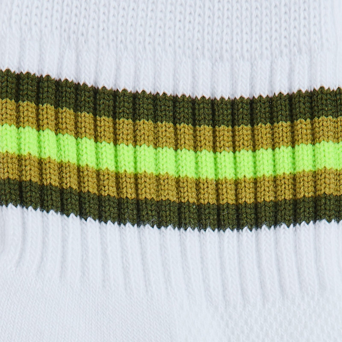 Del Campo Forest 5 Stripe golf socks, close-up detail
