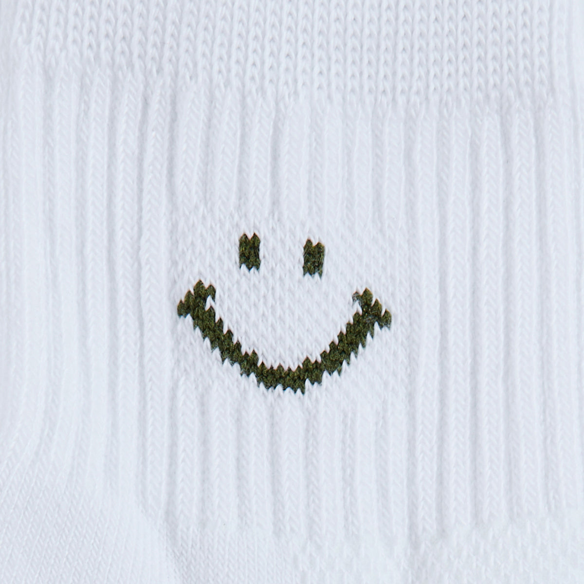 Del Campo Forest Smiley golf socks, close-up detail