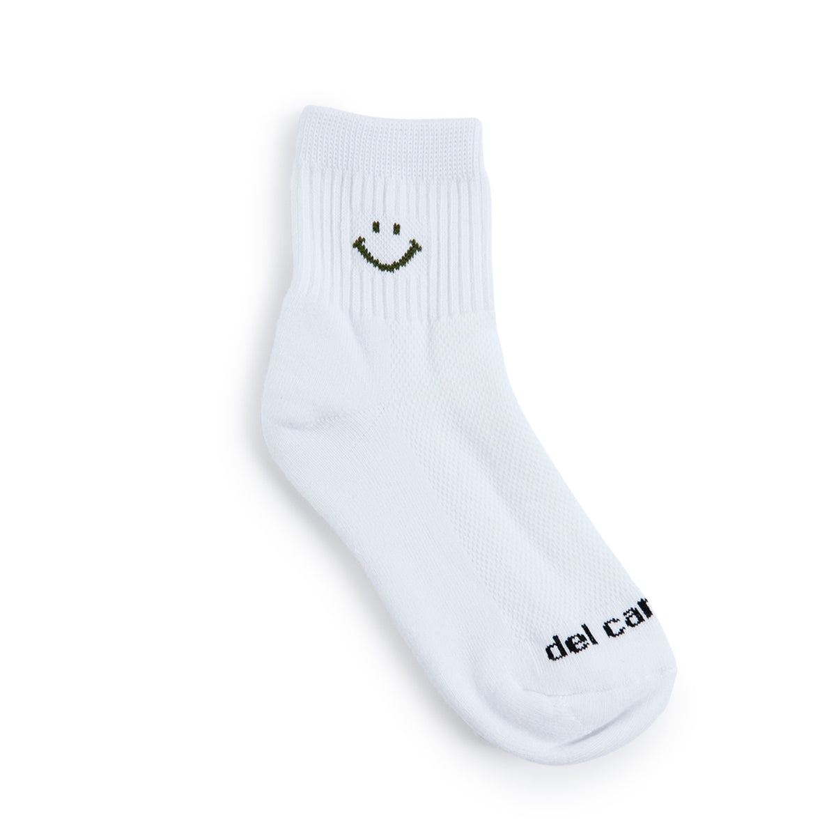Del Campo Forest Smiley golf socks, flat lay