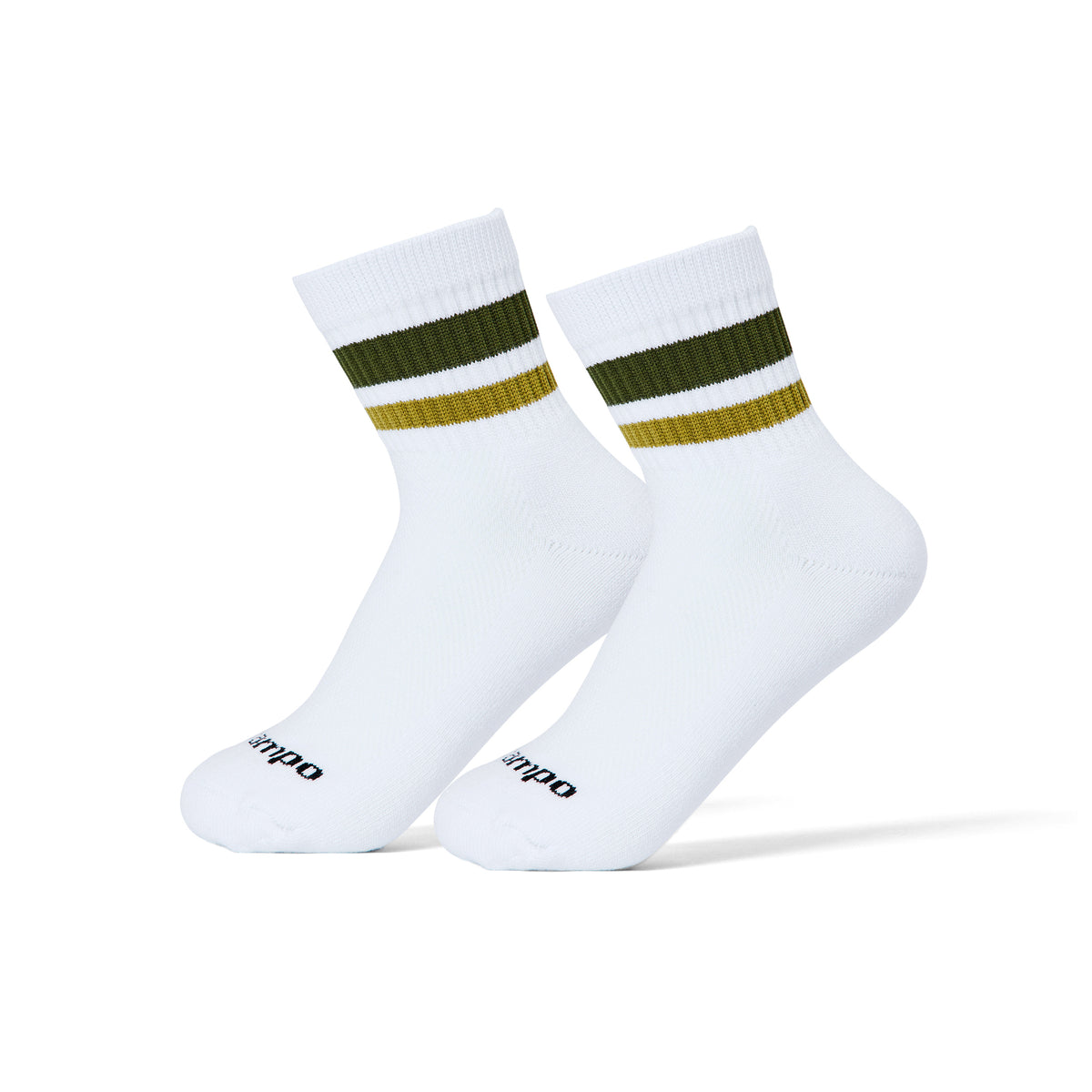 Del Campo Forest Stripes golf socks, on foot