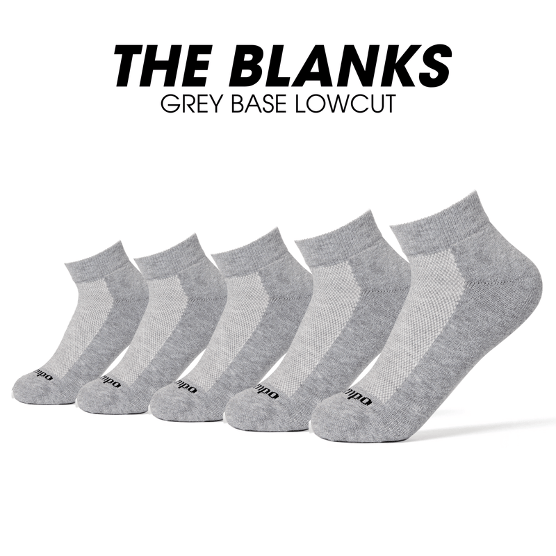 Grey Blank Lowcut Pack Bundle - del campo