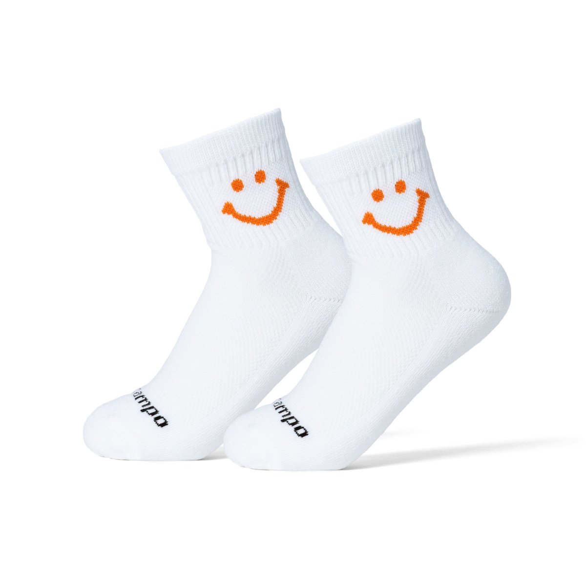 Orange Smiley - del campo golf socks | made in the USA