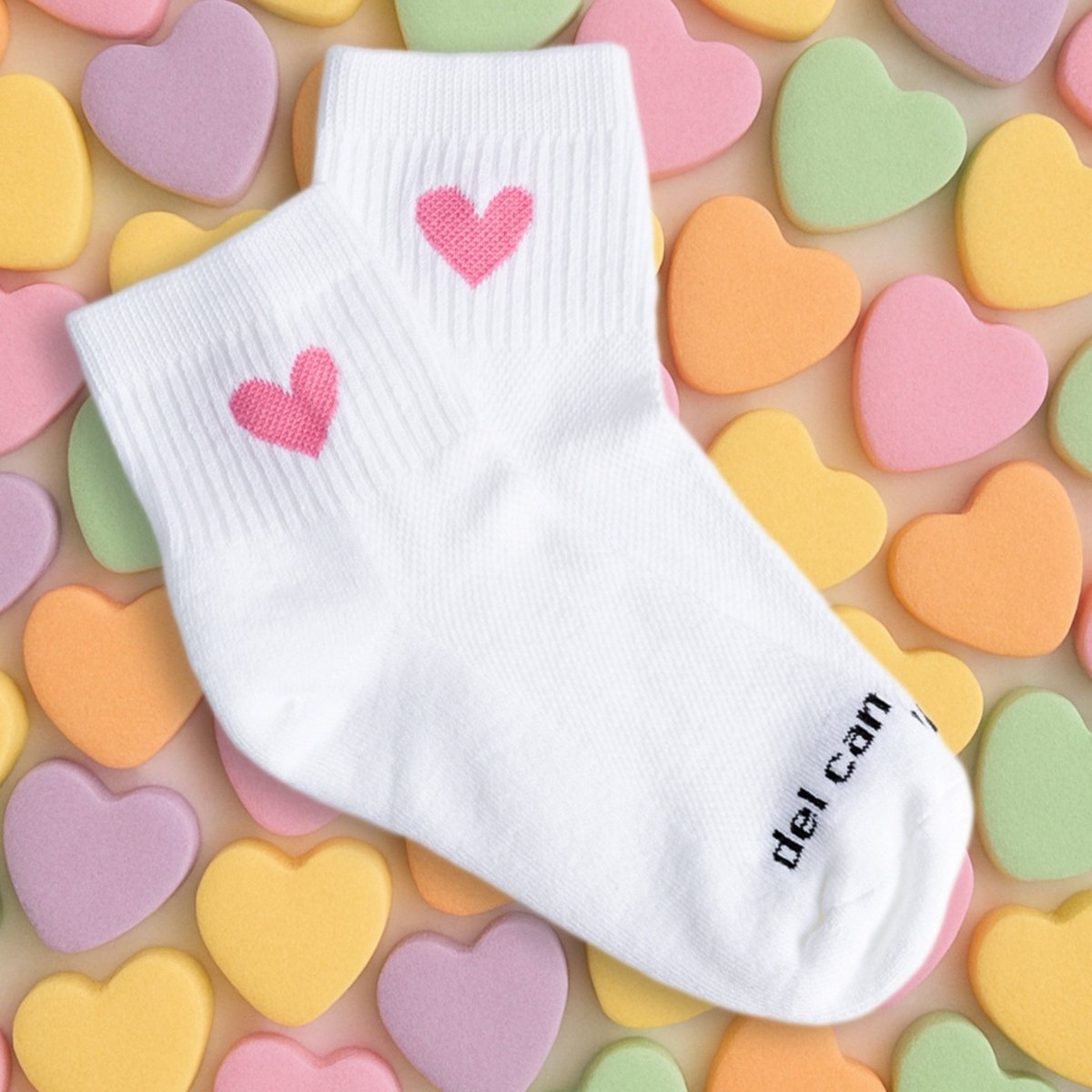 Pink Hearts - Del Campo Golf Socks | Made in USA