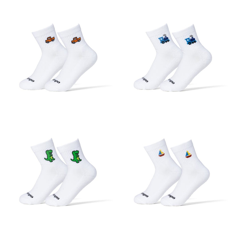 Del Campo Playground Pack golf socks featuring a playful mix of Del Campo designs
