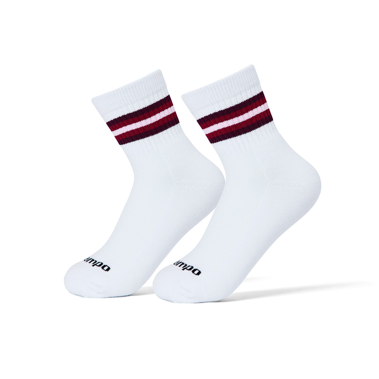 Cardinal 5 Stripe - Del Campo Golf Socks | Made in USA