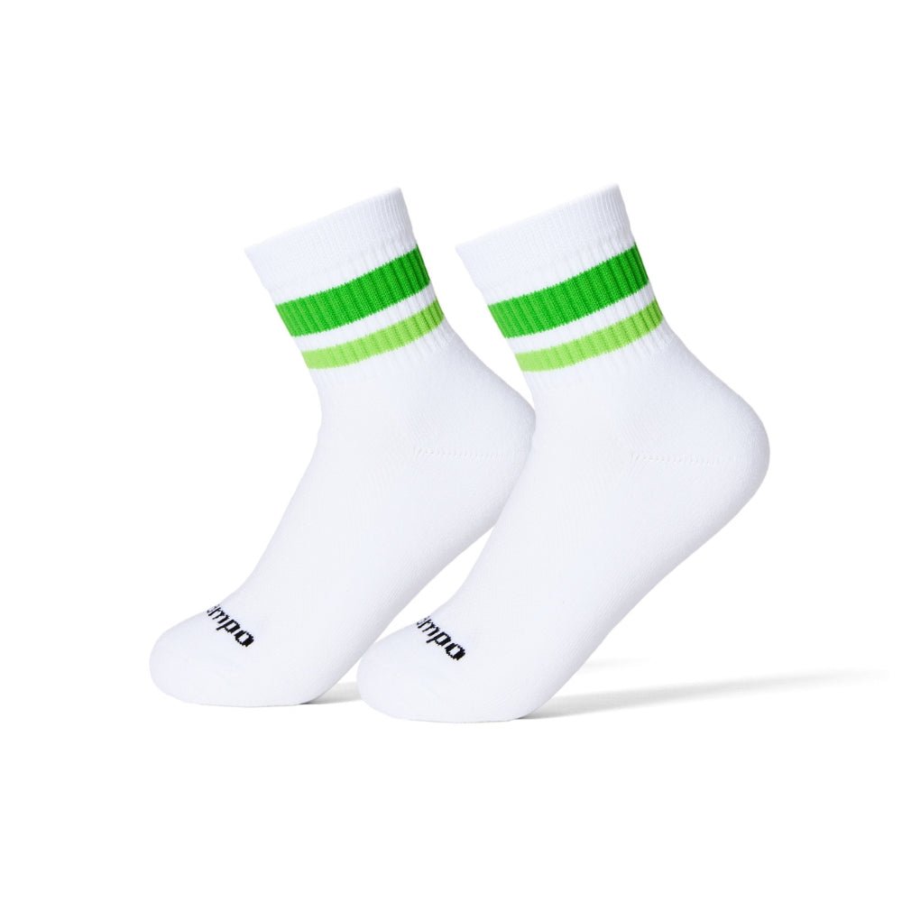 Lime Green Stripes - del campo golf socks | made in the USA