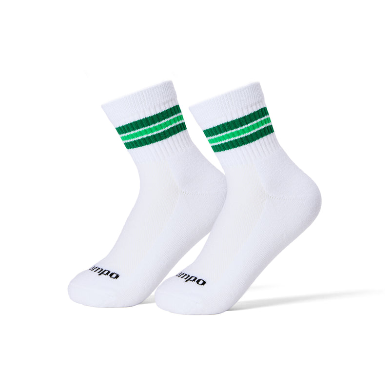 Kids St. Paddy's Stripe golf socks in white with green stripes. | kids, product