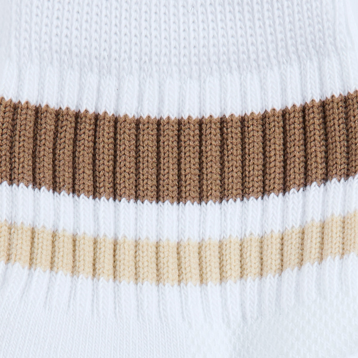 Del Campo Coffee Stripes golf socks, close-up detail