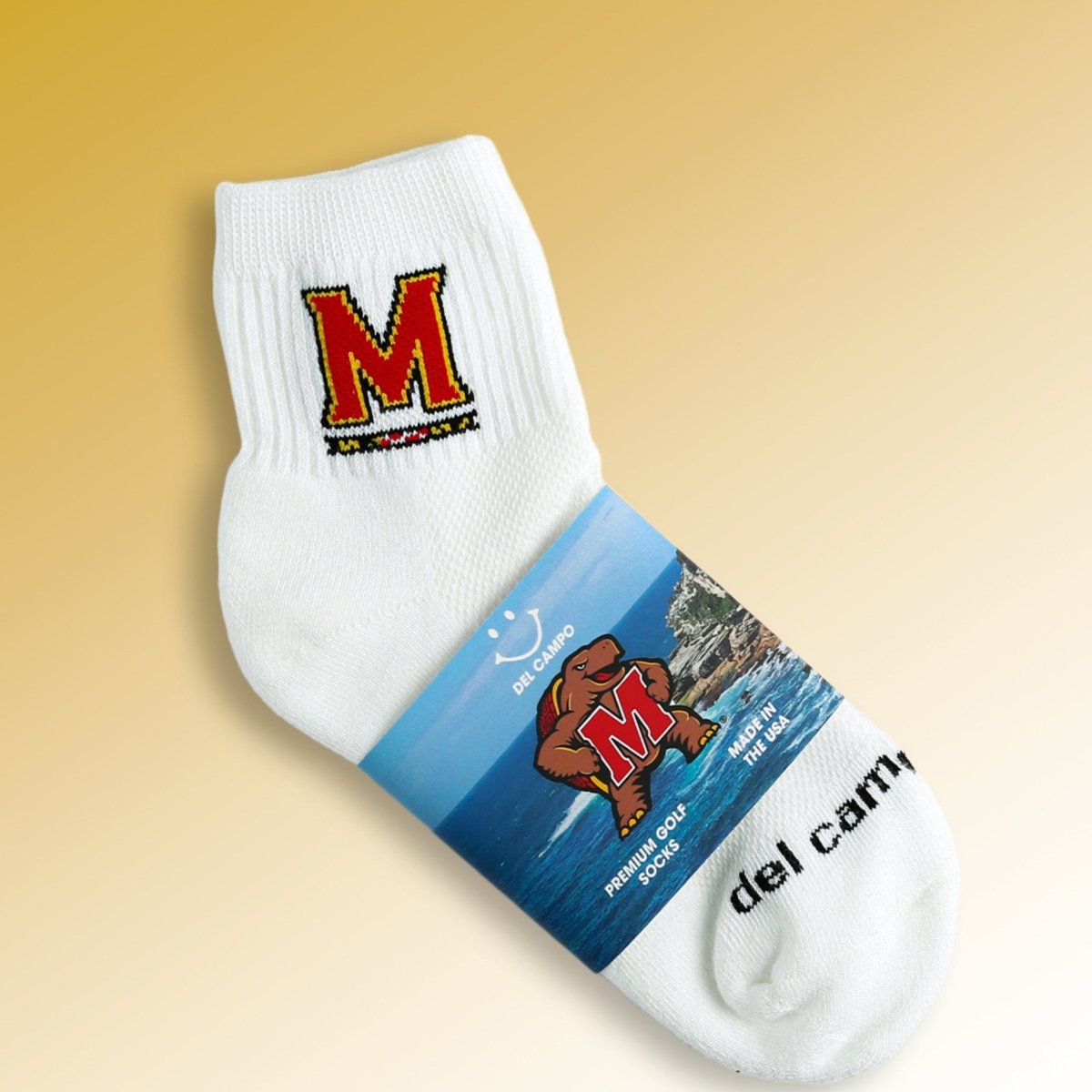 Maryland Terrapins - del campo golf socks | made in the USA