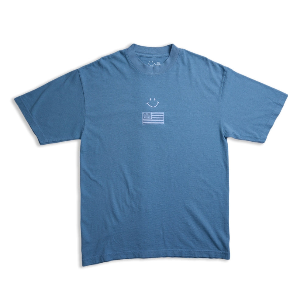 Blue USA Smiley T-Shirt