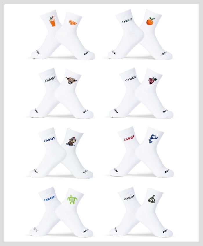 Custom The Cabot Collection logo golf socks by Del Campo