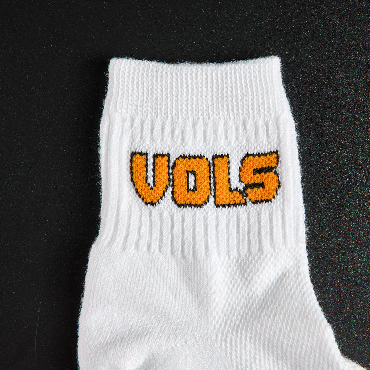 Del Campo Tennessee Block golf socks, embroidered VOLS block wordmark detail
