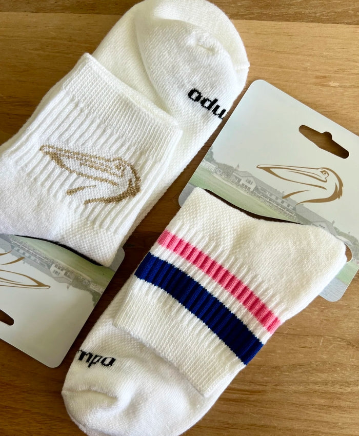 Custom Pelican Golf Club logo golf socks by Del Campo