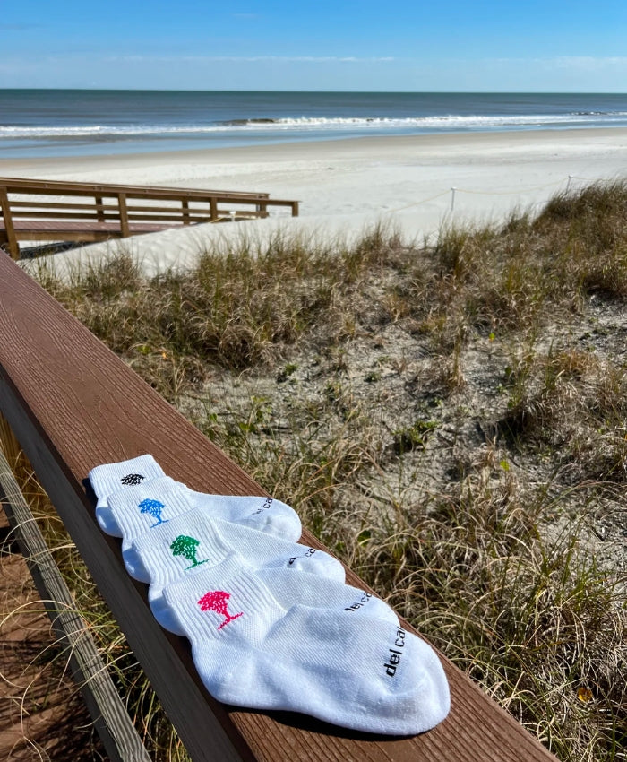 Custom Rancho Santa Fe Golf Club logo golf socks by Del Campo