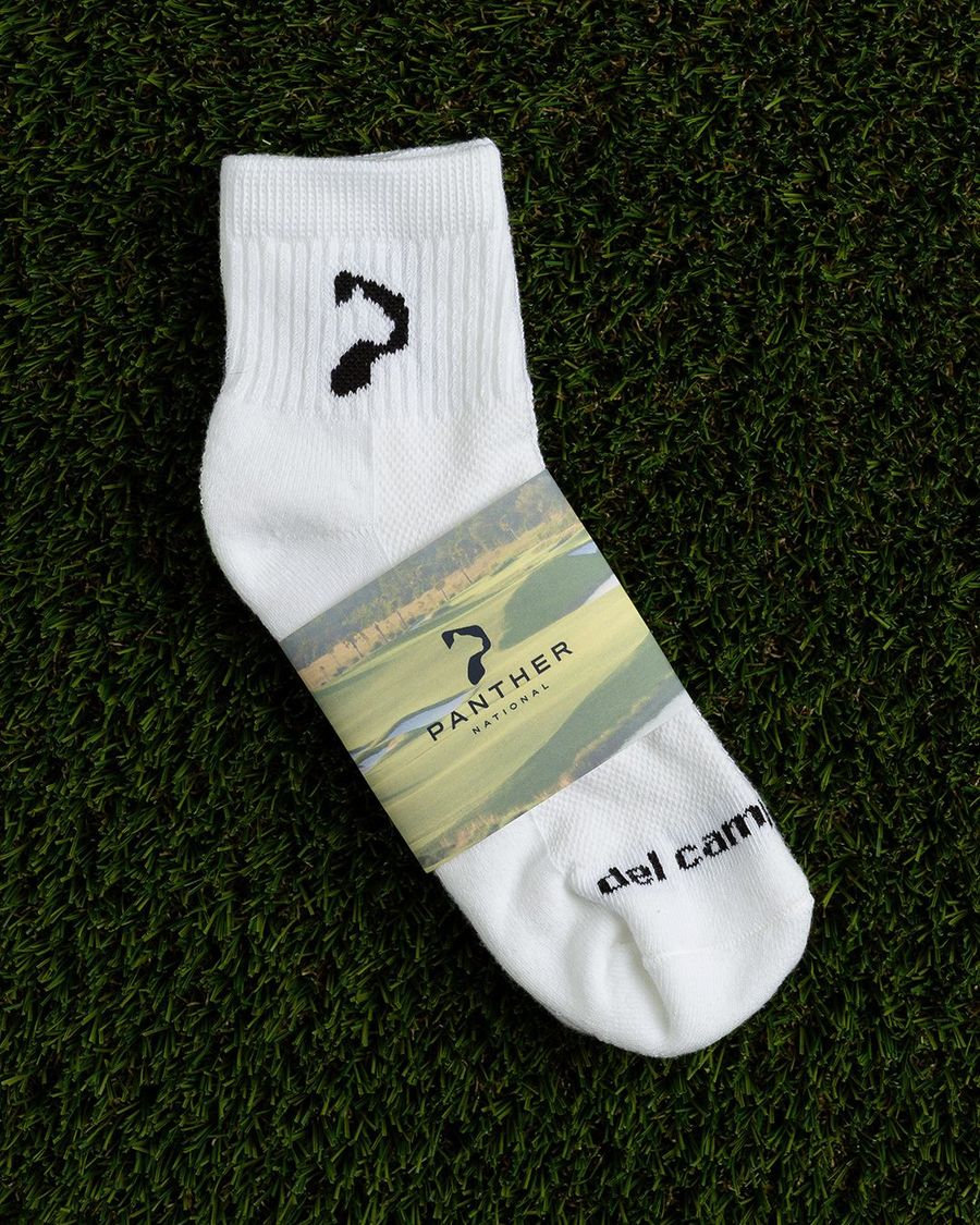 Custom Panther National logo golf socks by Del Campo