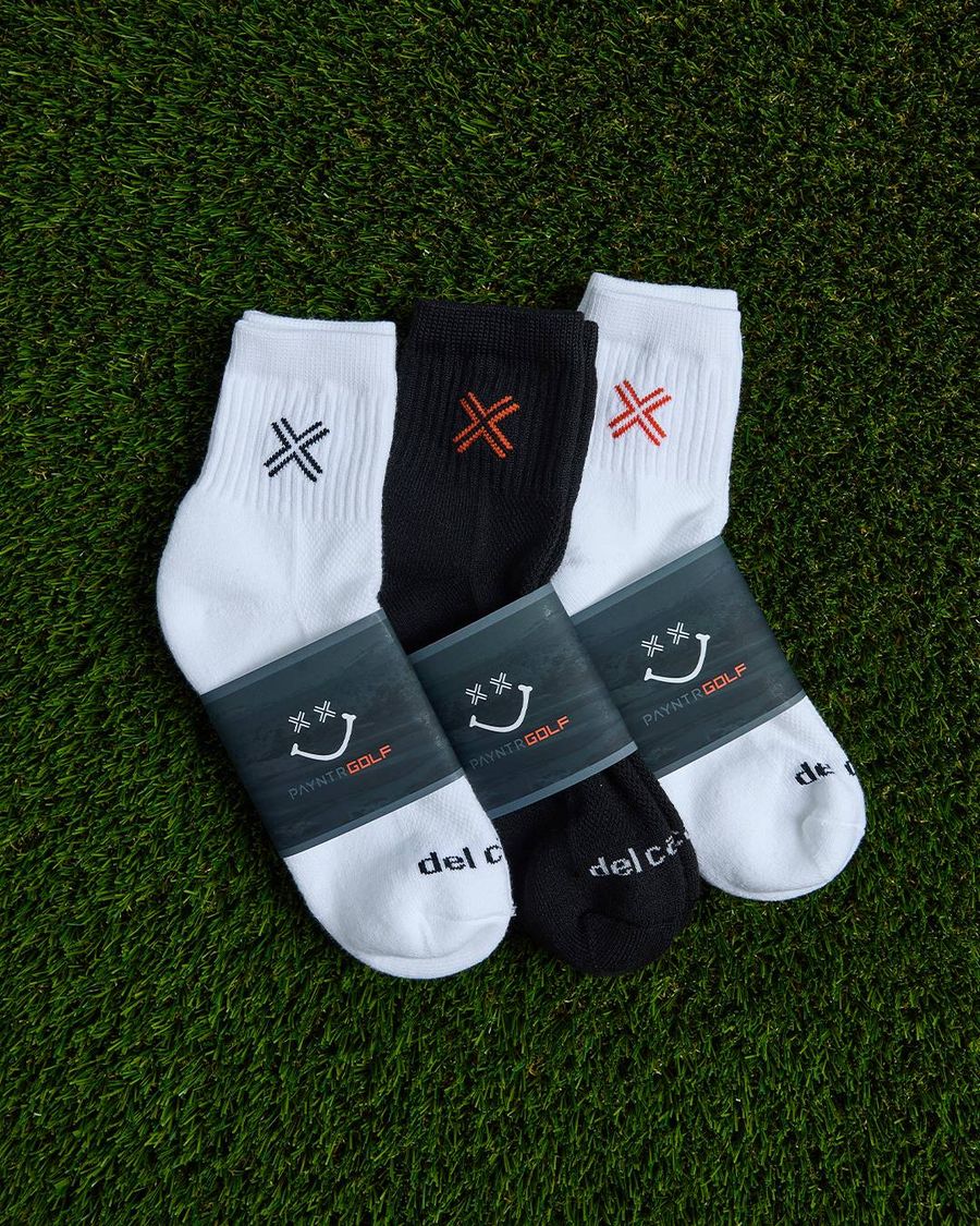 Custom Payntr Golf logo golf socks by Del Campo