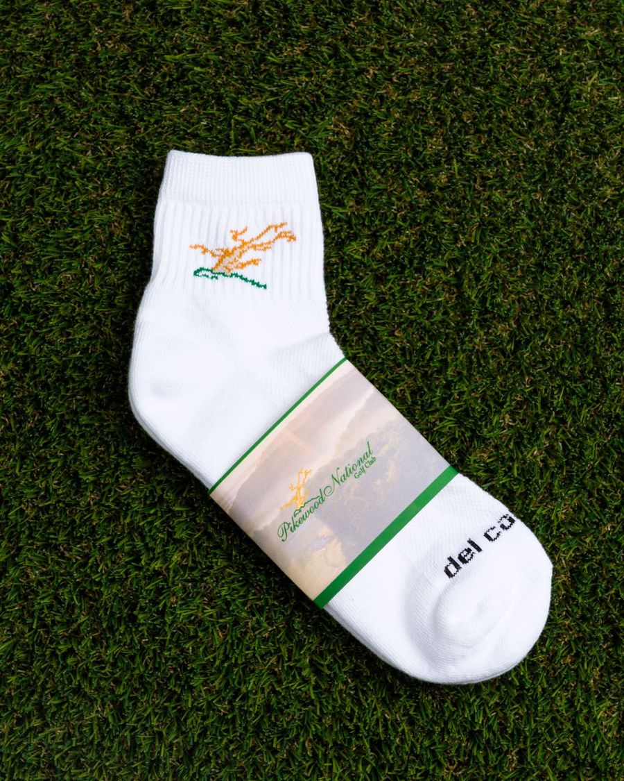 Custom Pikewood National logo golf socks by Del Campo